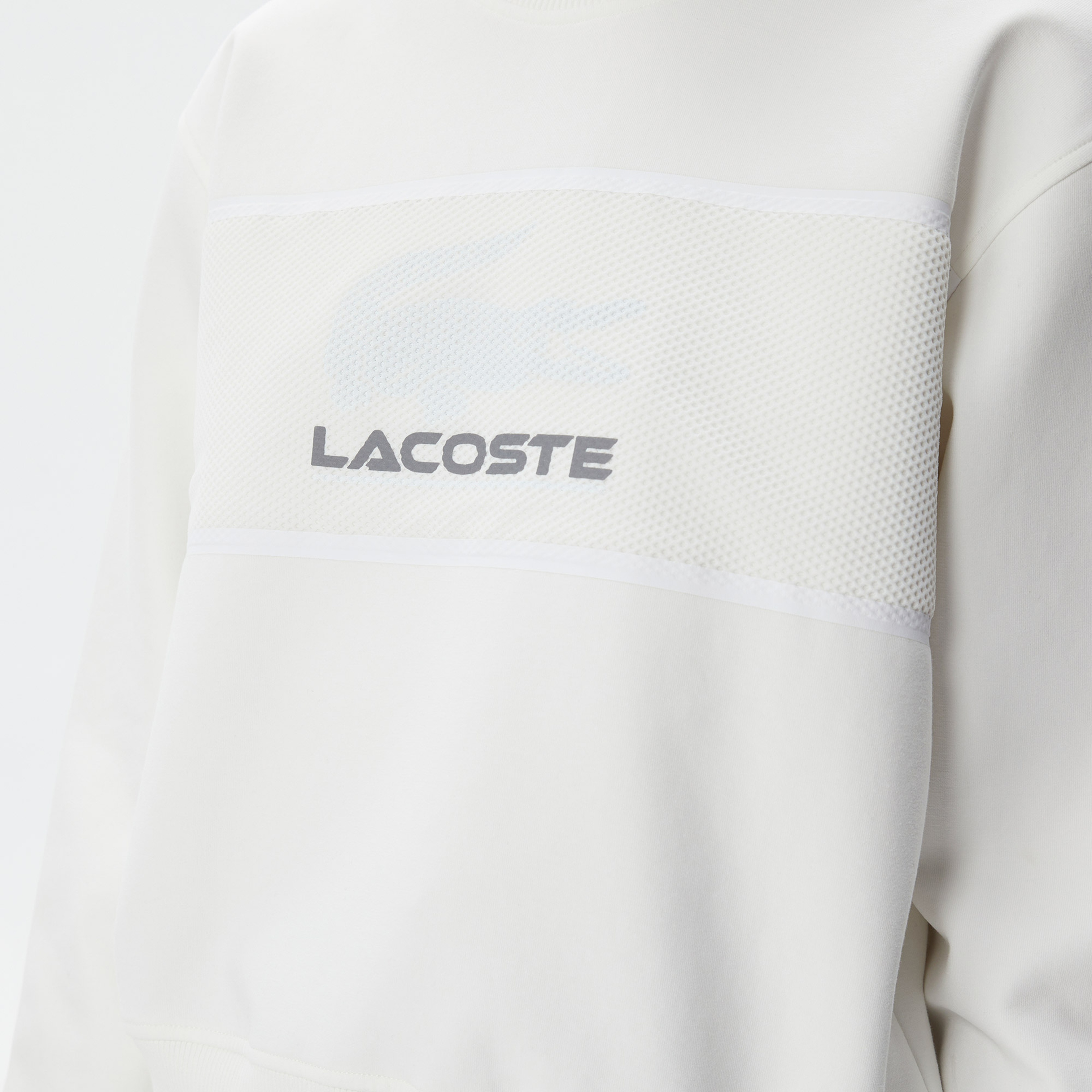 Kadın Relaxed Fit Bisiklet Yaka Baskılı Beyaz Sweatshirt