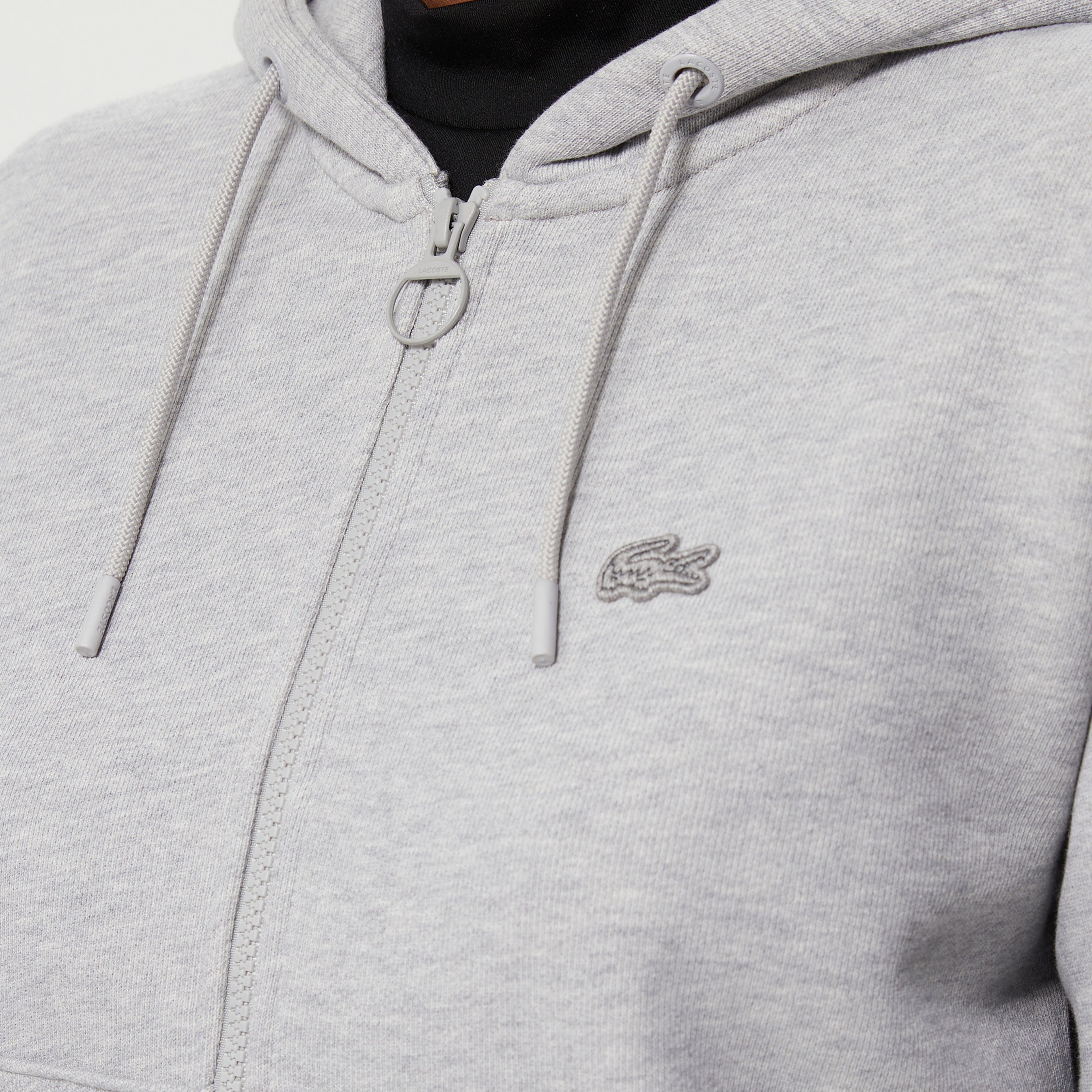 Kadın Crop Fit Kapüşonlu Baskılı Gri Sweatshirt