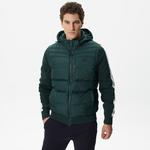 Erkek Kapüşonlu Yeşil Mont