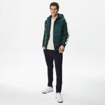 Erkek Kapüşonlu Yeşil Mont
