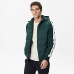 Erkek Kapüşonlu Yeşil Mont