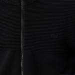 Erkek Regular Fit Uzun Kollu Kapüşonlu Desenli Siyah Triko