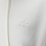 Kadın Loose Fit Truvakar Kollu Kapüşonlu Baskılı Beyaz Elbise