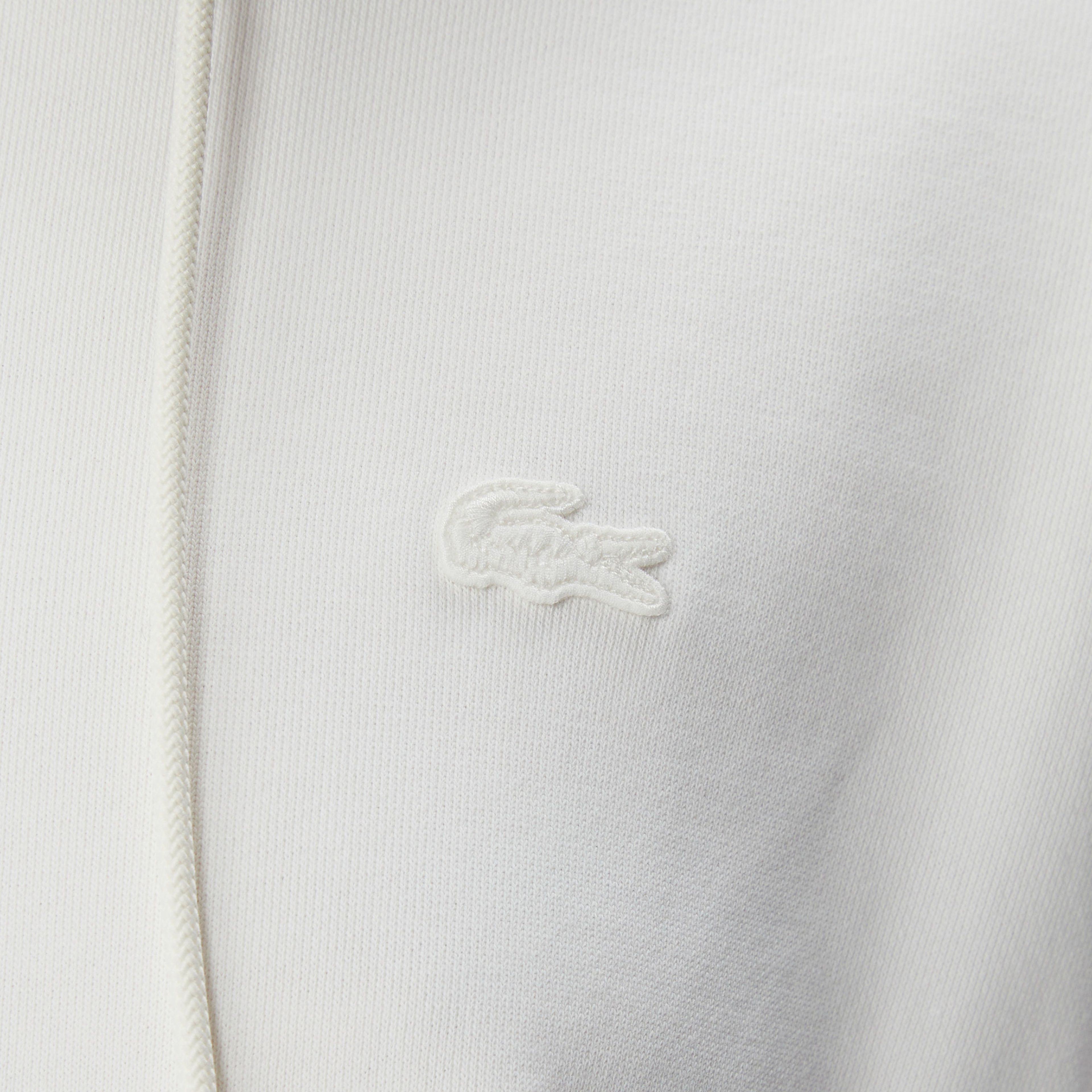 Kadın Loose Fit Truvakar Kollu Kapüşonlu Baskılı Beyaz Elbise