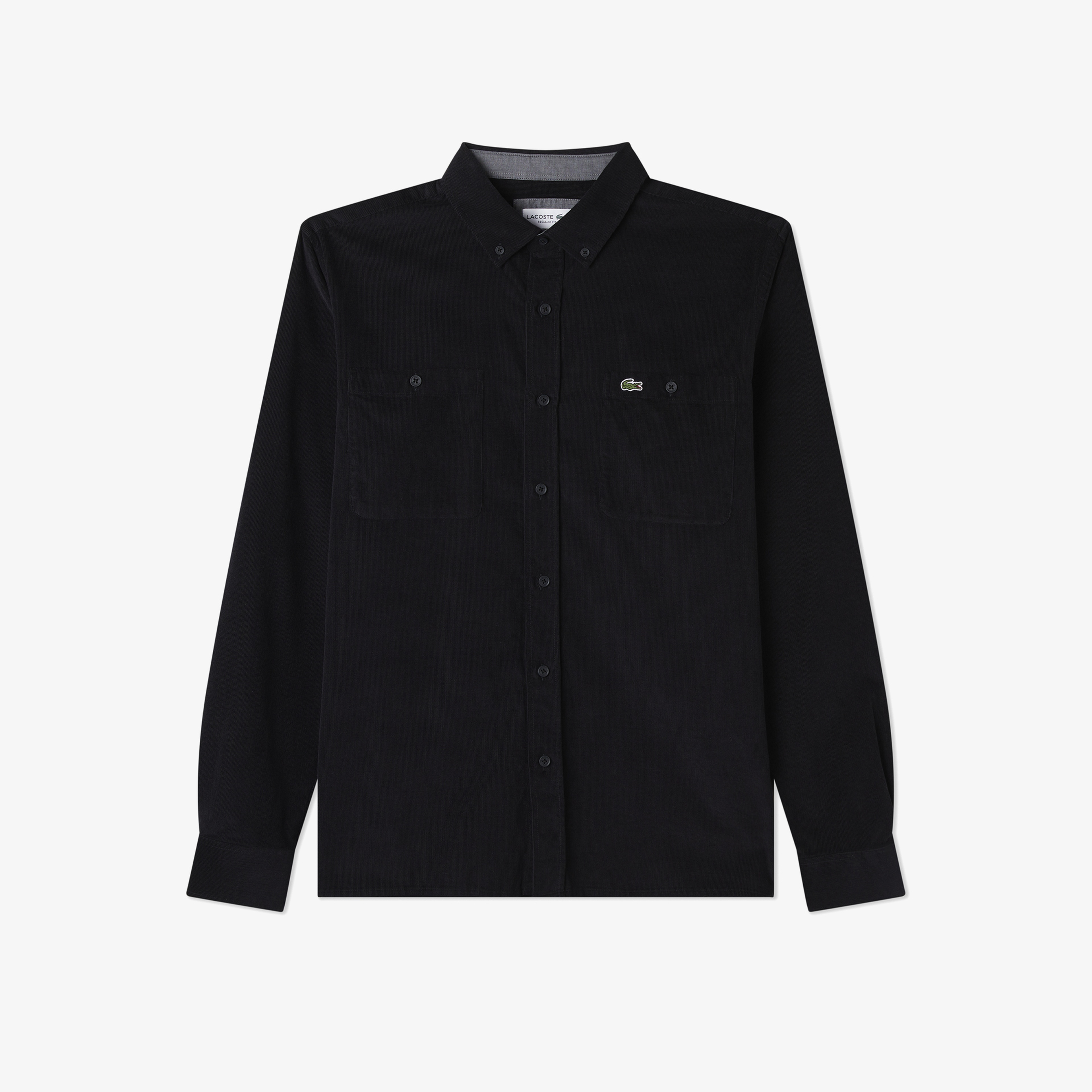 Erkek Regular Fit Düğmeli Yaka Lacivert Gömlek