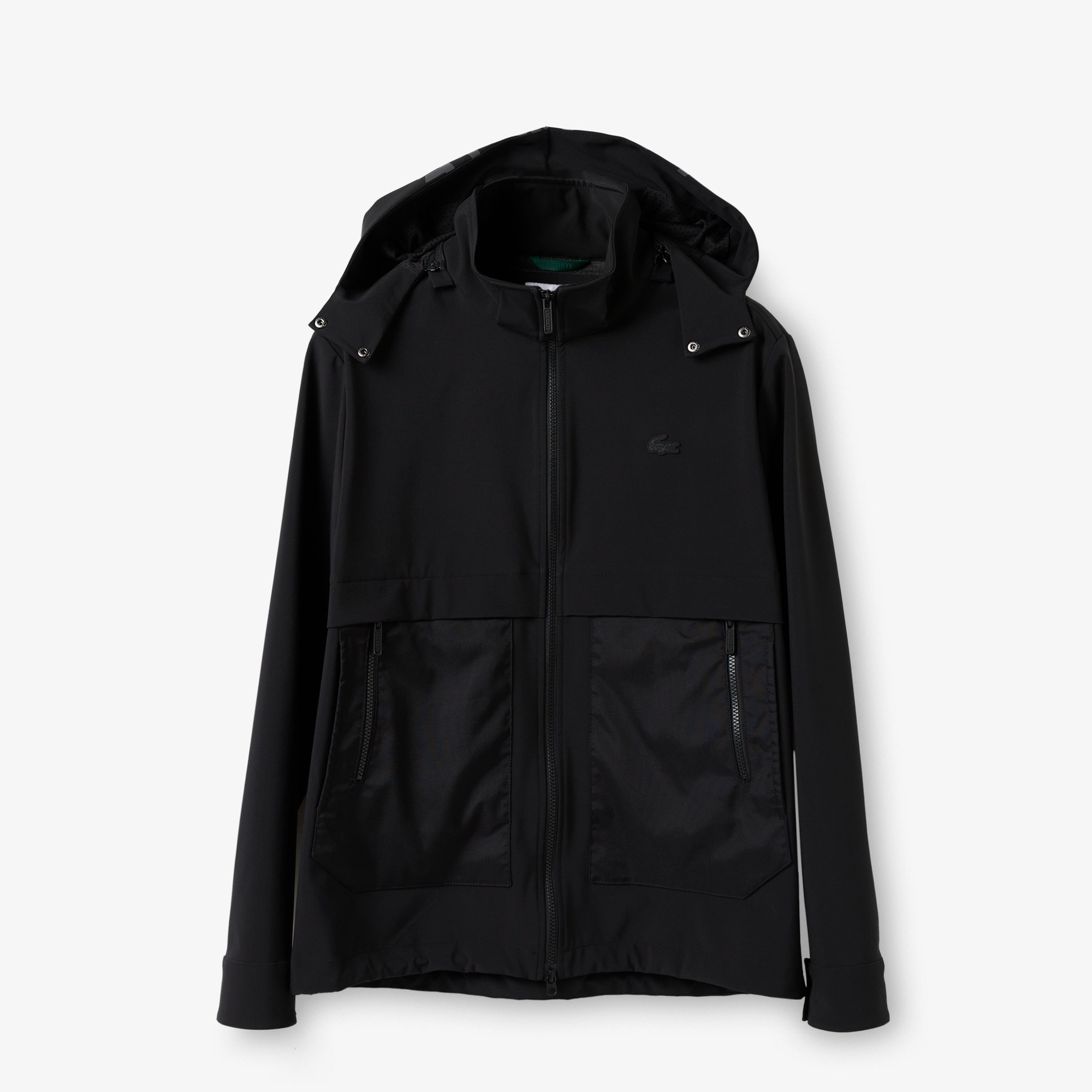 Erkek Kapüşonlu Siyah Mont