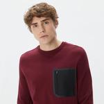 Erkek Regular Fit Bisiklet Yaka Bordo Triko