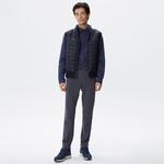 Erkek Dik Yaka Kapitone Lacivert Mont