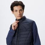 Erkek Dik Yaka Kapitone Lacivert Mont