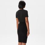 Kadın Skinny Fit Çizgili Siyah Etek