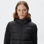 Kadın Kapüşonlu Kapitone Siyah Mont