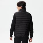 Erkek Dik Yaka Kapitone Siyah Mont