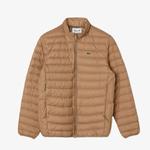 Erkek Dik Yaka Kapitone Kahverengi Mont