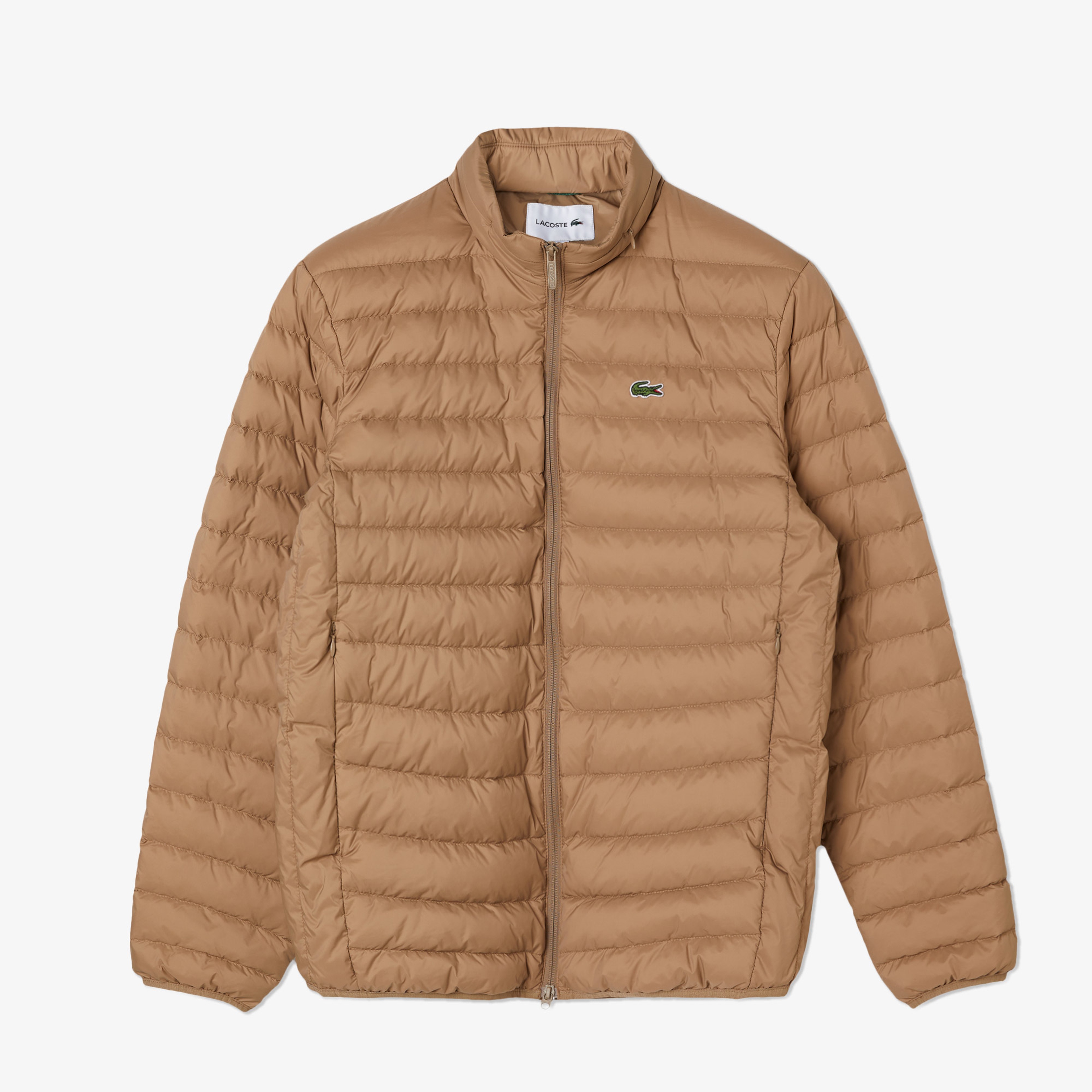 Erkek Dik Yaka Kapitone Kahverengi Mont