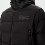 Erkek Kapüşonlu Kapitone Siyah Mont