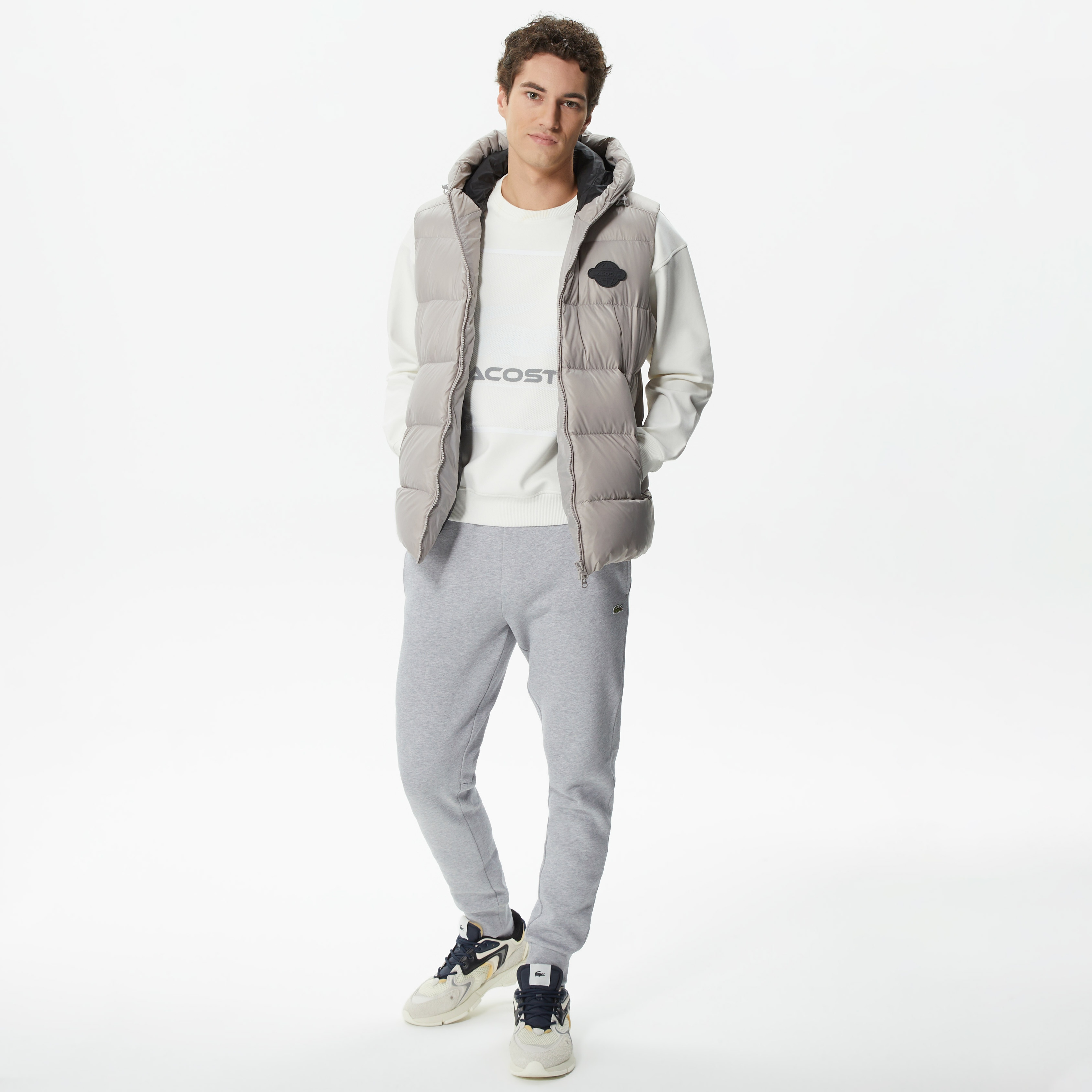 Erkek Kapitone Gri Yelek