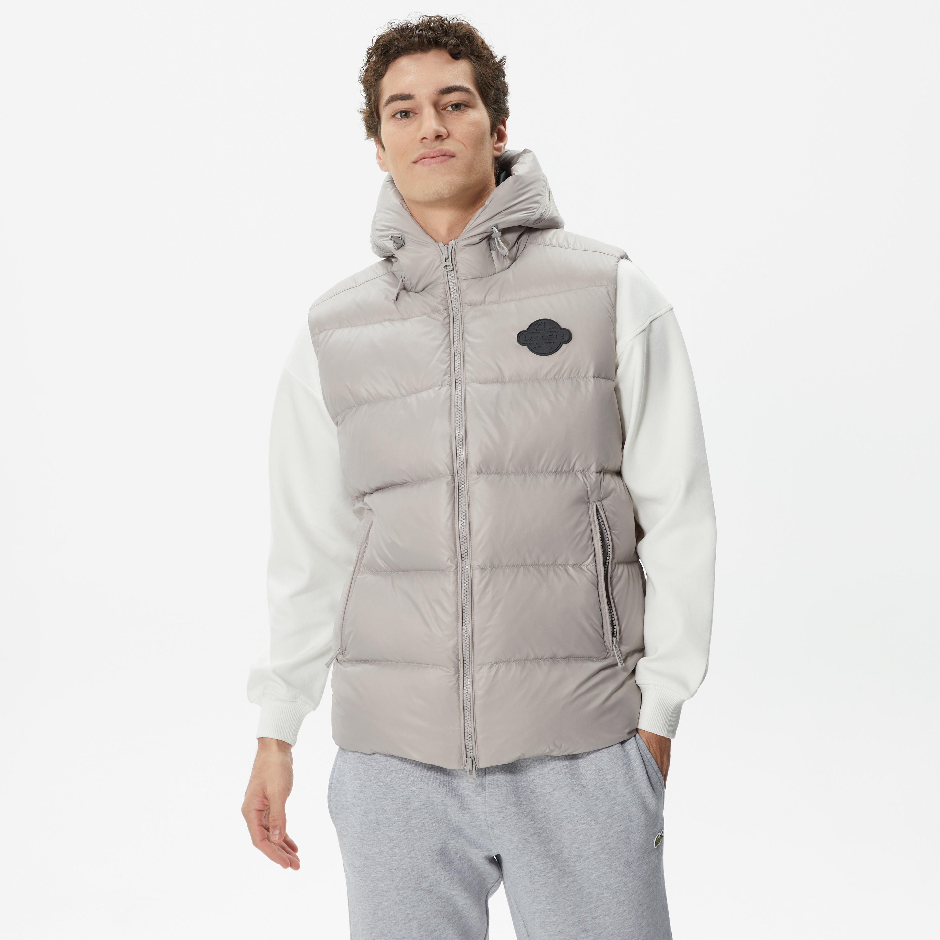 Erkek Kapitone Gri Yelek