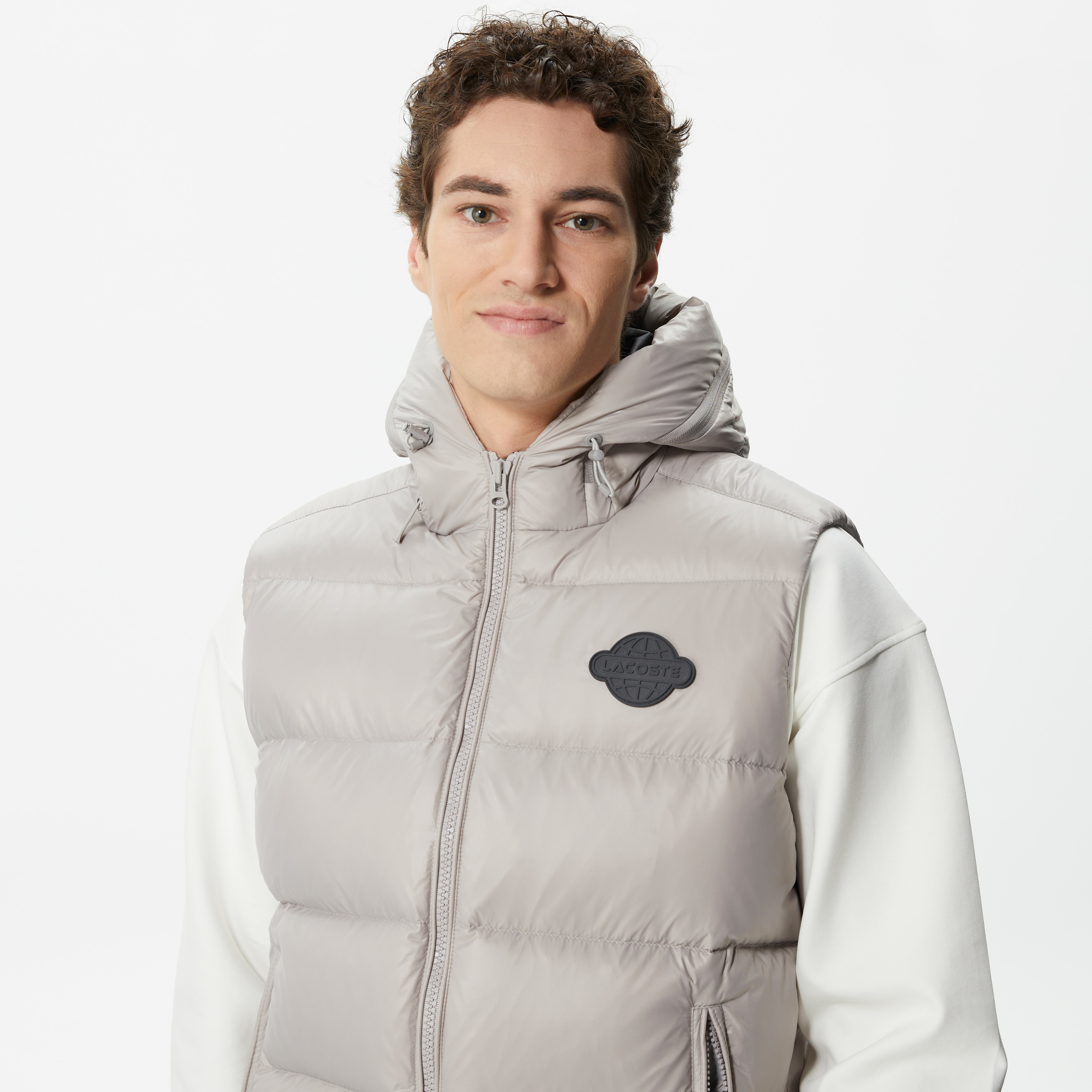 Erkek Kapitone Gri Yelek