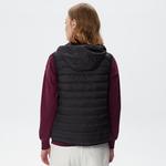 Kadın Dik Yaka Kapitone Siyah Yelek