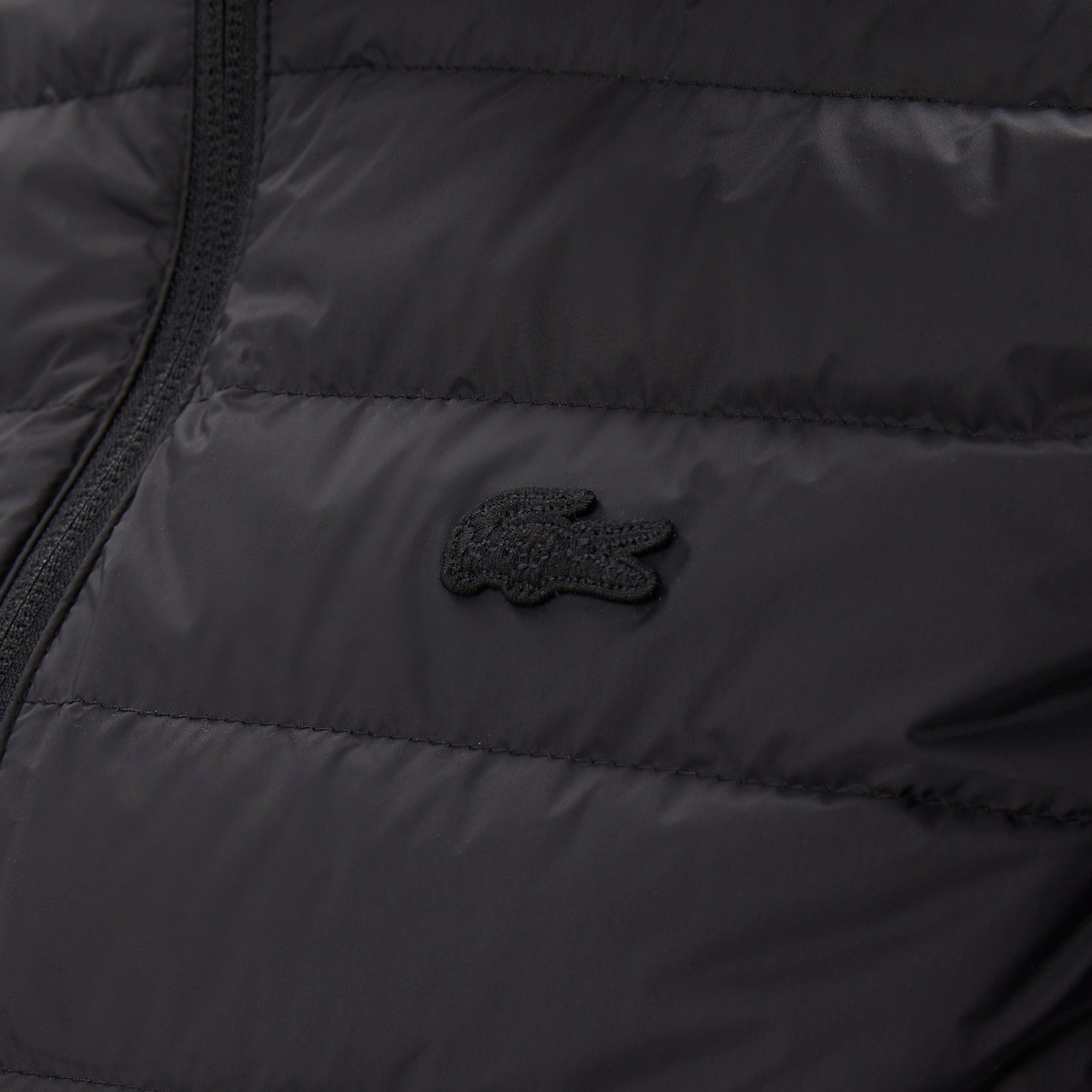 Kadın Dik Yaka Kapitone Siyah Yelek