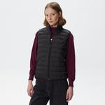 Kadın Dik Yaka Kapitone Siyah Yelek