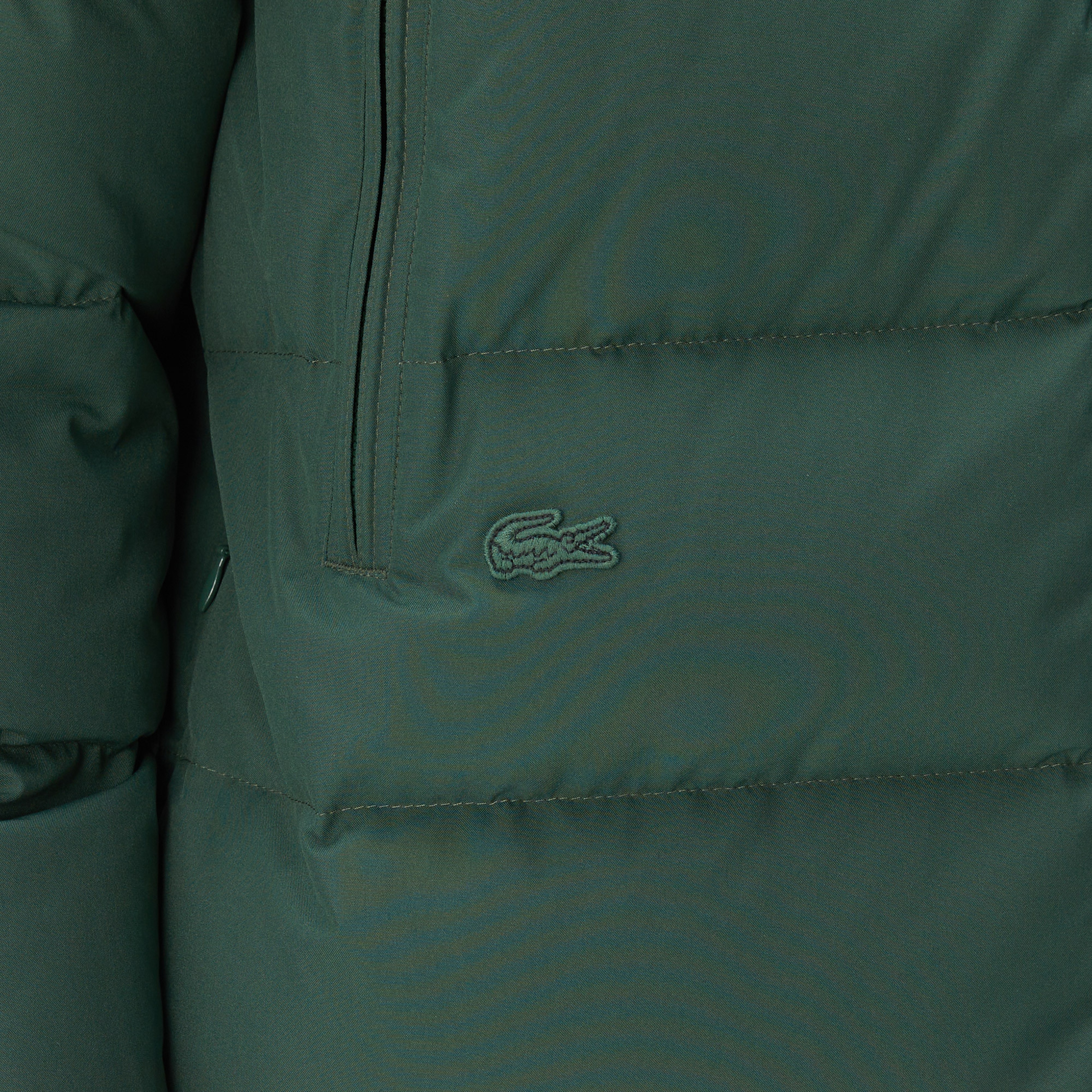 Erkek Kapüşonlu Kapitone Haki Mont