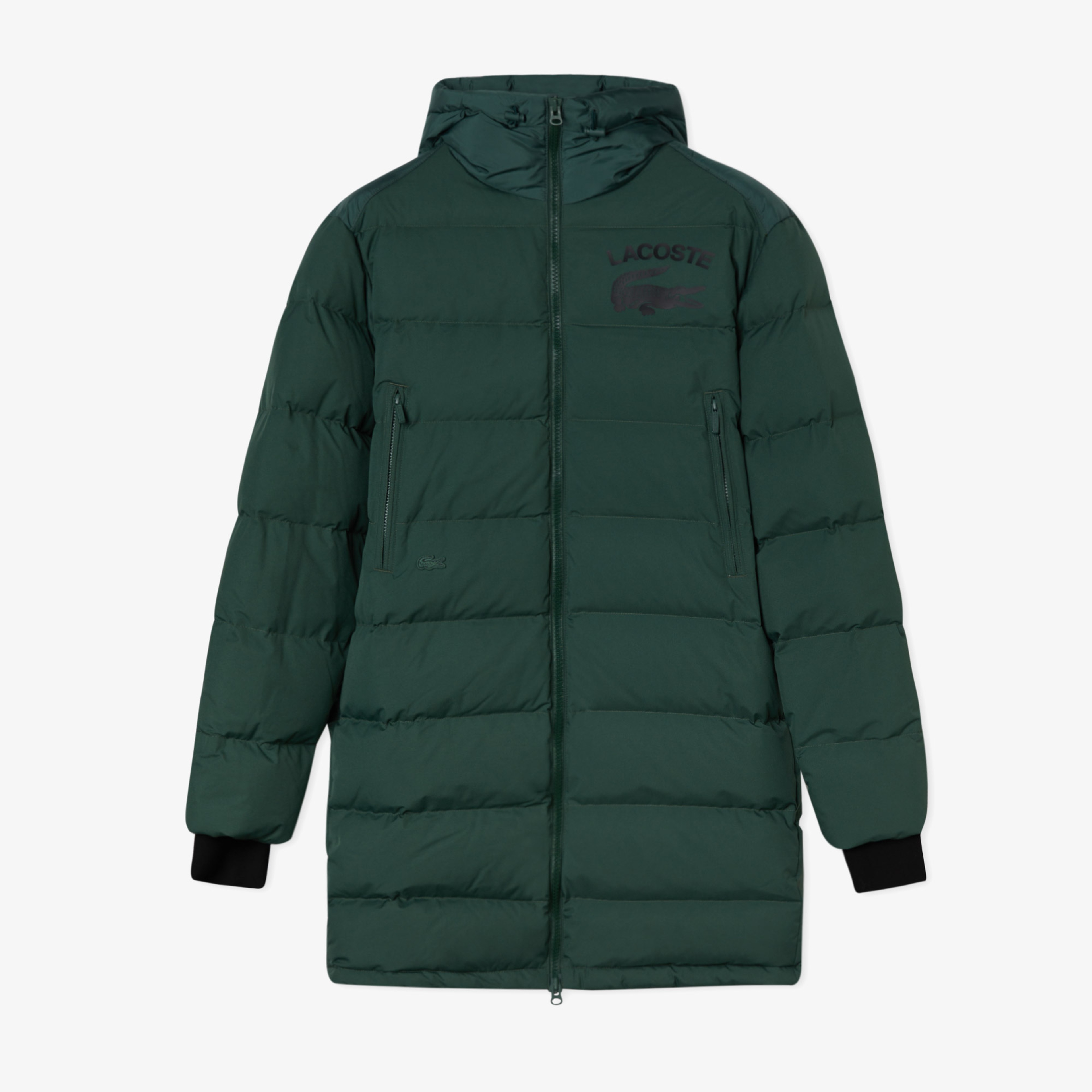 Erkek Kapüşonlu Kapitone Haki Mont