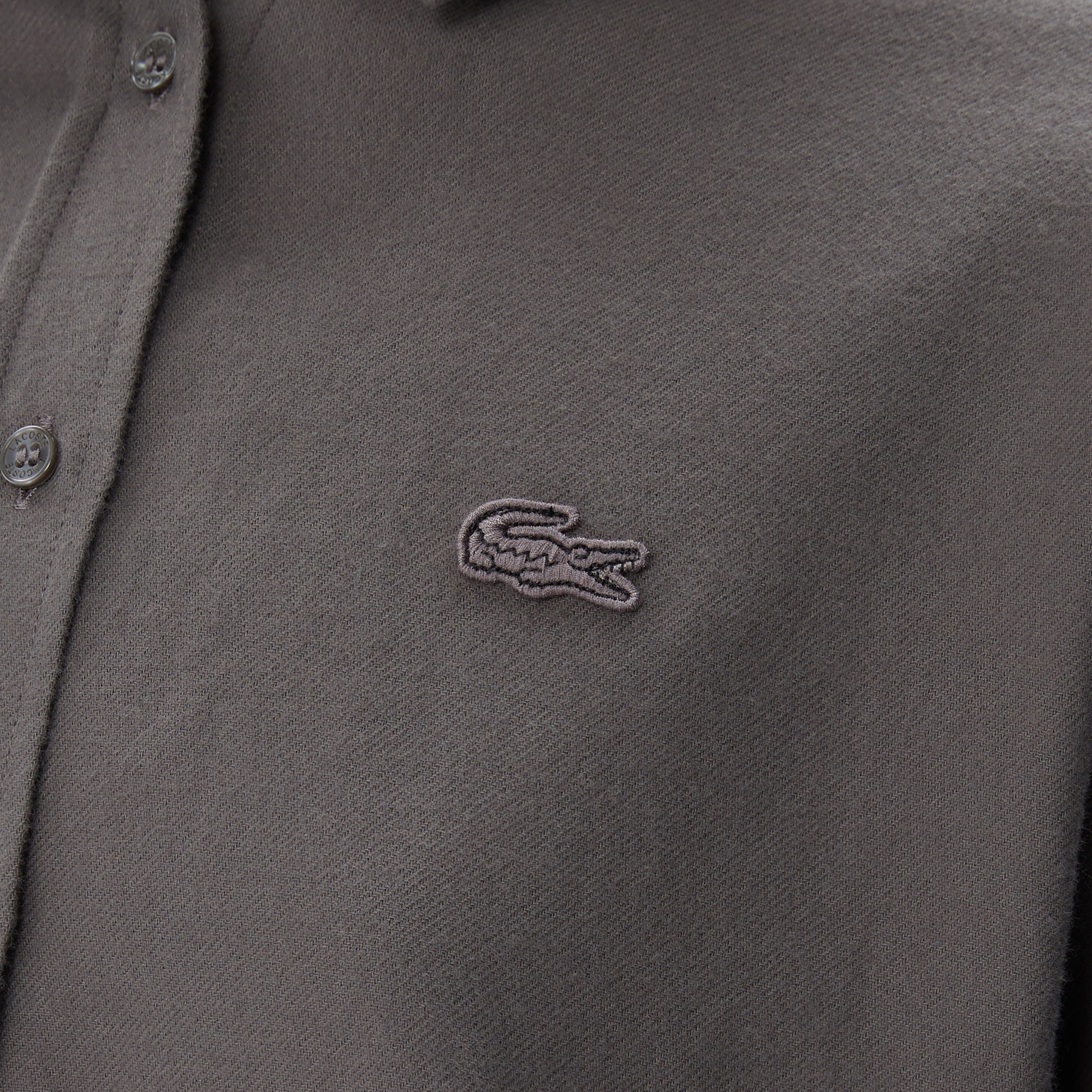 Kadın Relaxed Fit Uzun Kollu Gri Gömlek