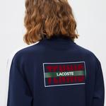 Kadın Loose Fit Uzun Kollu Dik Yaka Baskılı Lacivert Elbise