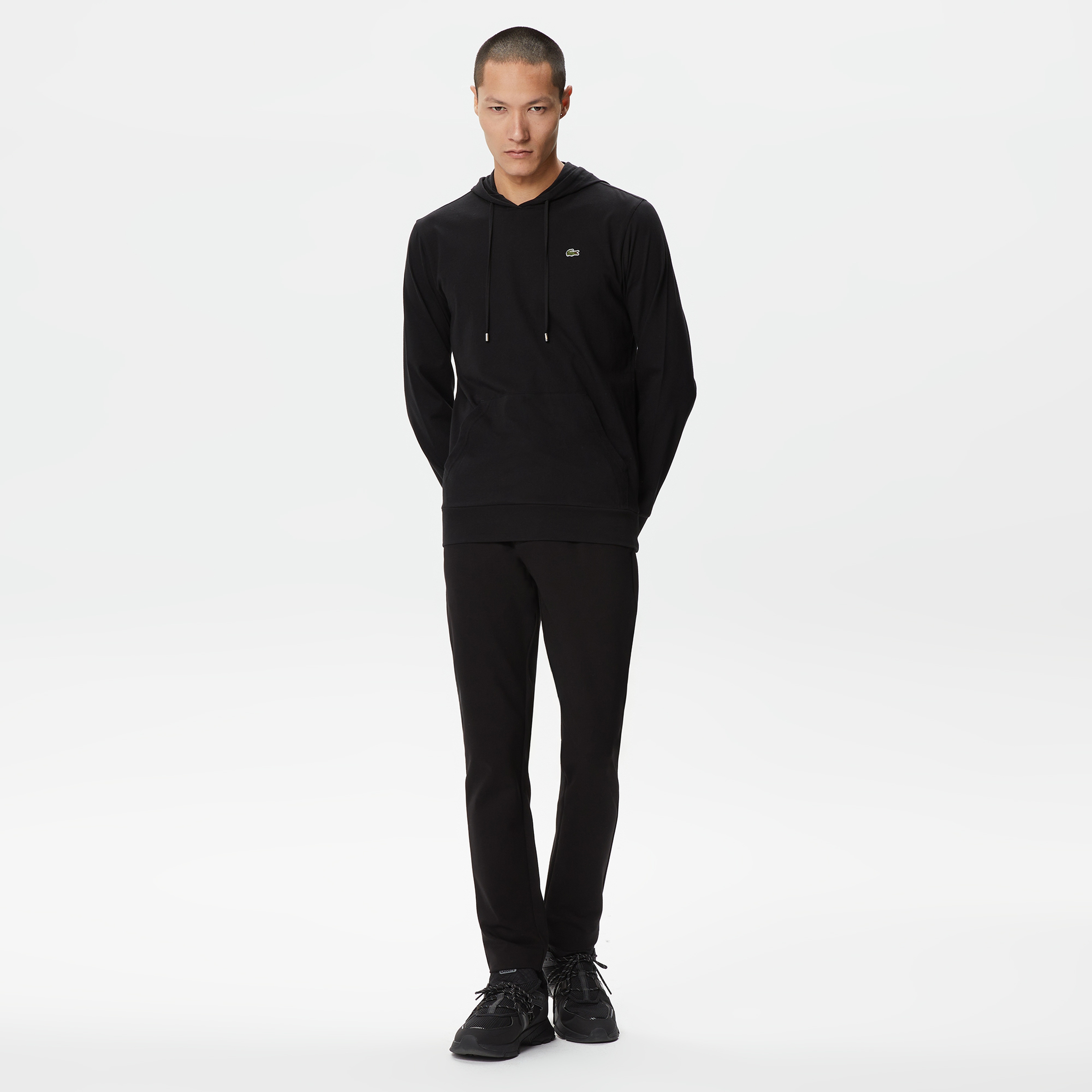 Erkek Tappered Fit Siyah Pantolon