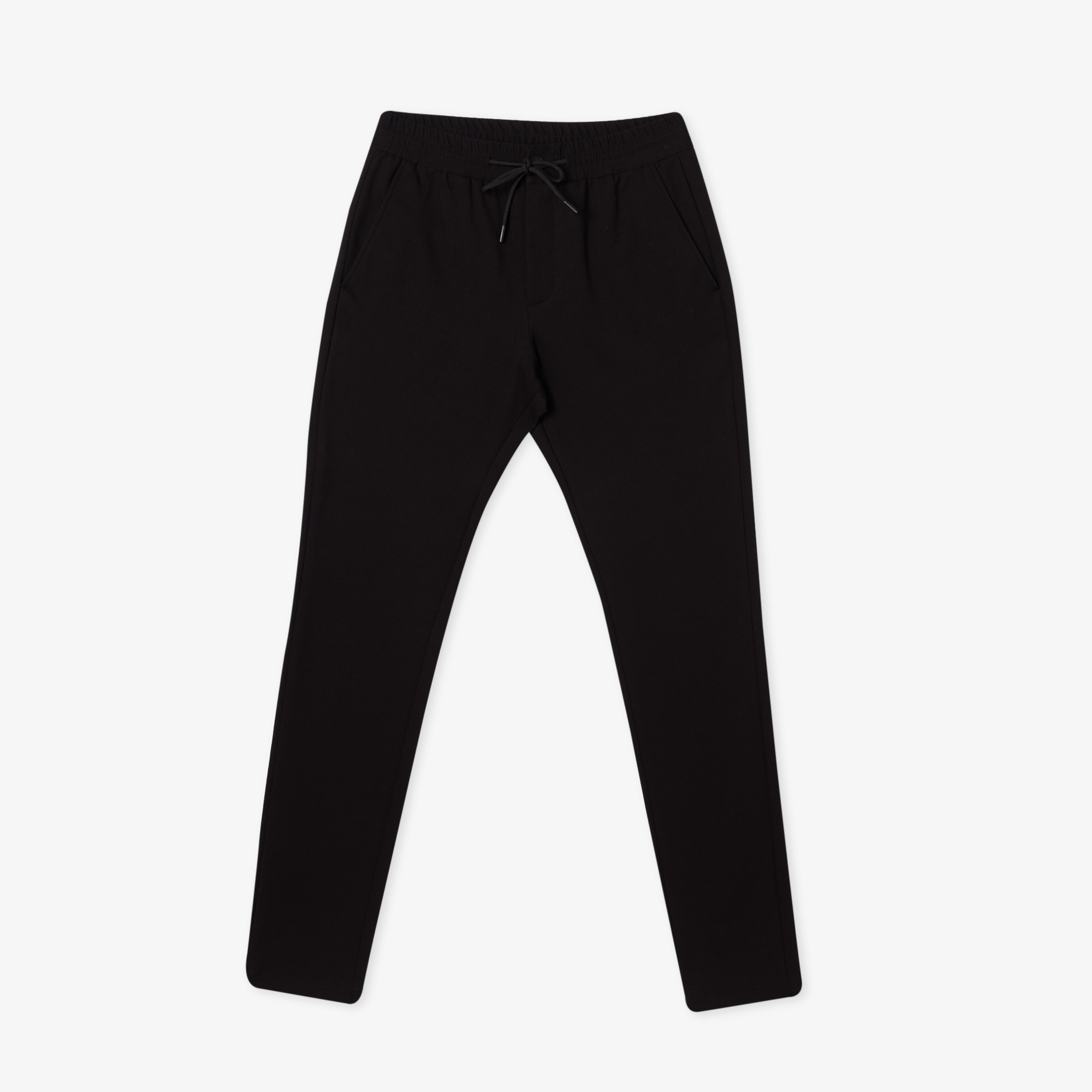 Erkek Tappered Fit Siyah Pantolon