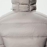 Erkek Kapüşonlu Kapitone Gri Mont