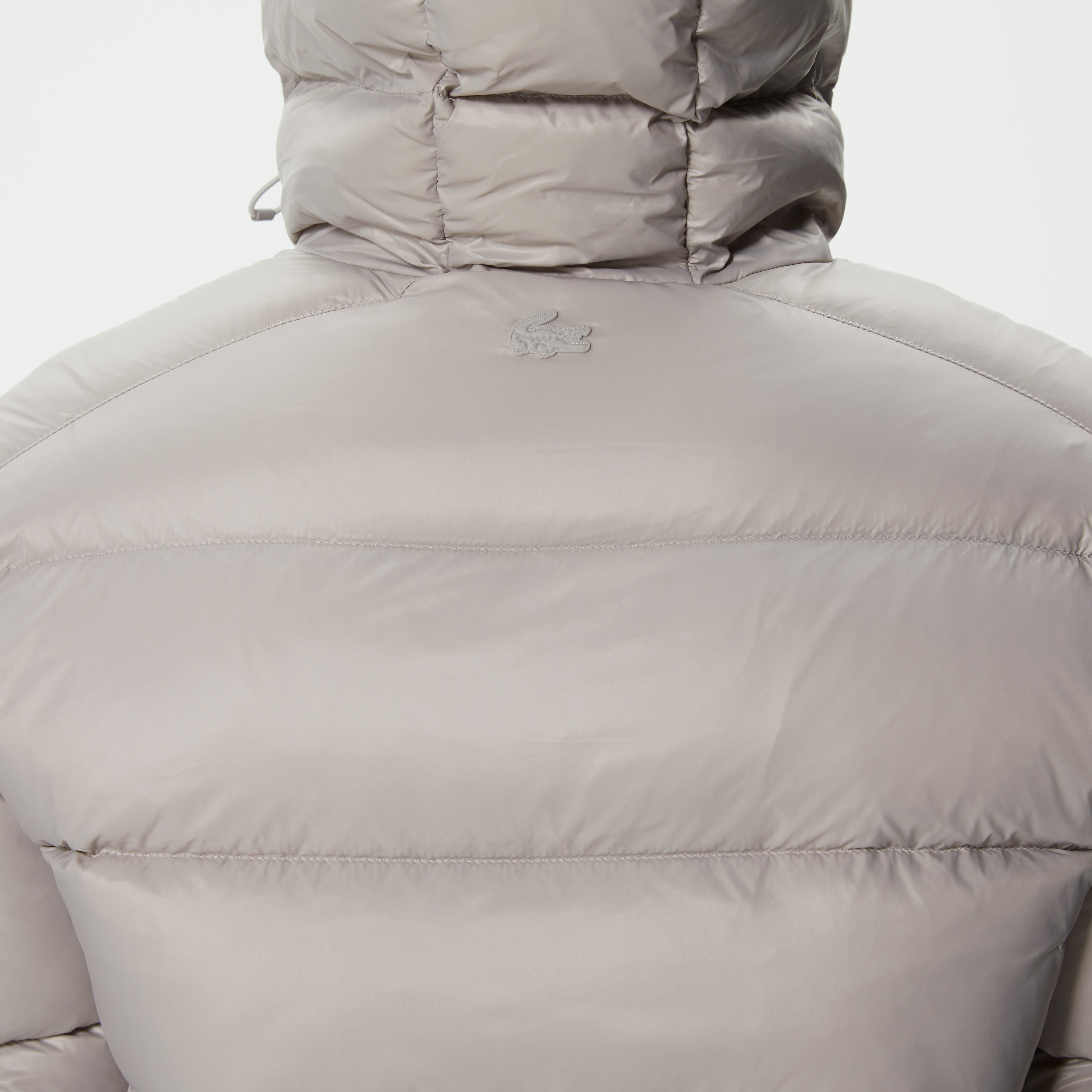 Erkek Kapüşonlu Kapitone Gri Mont