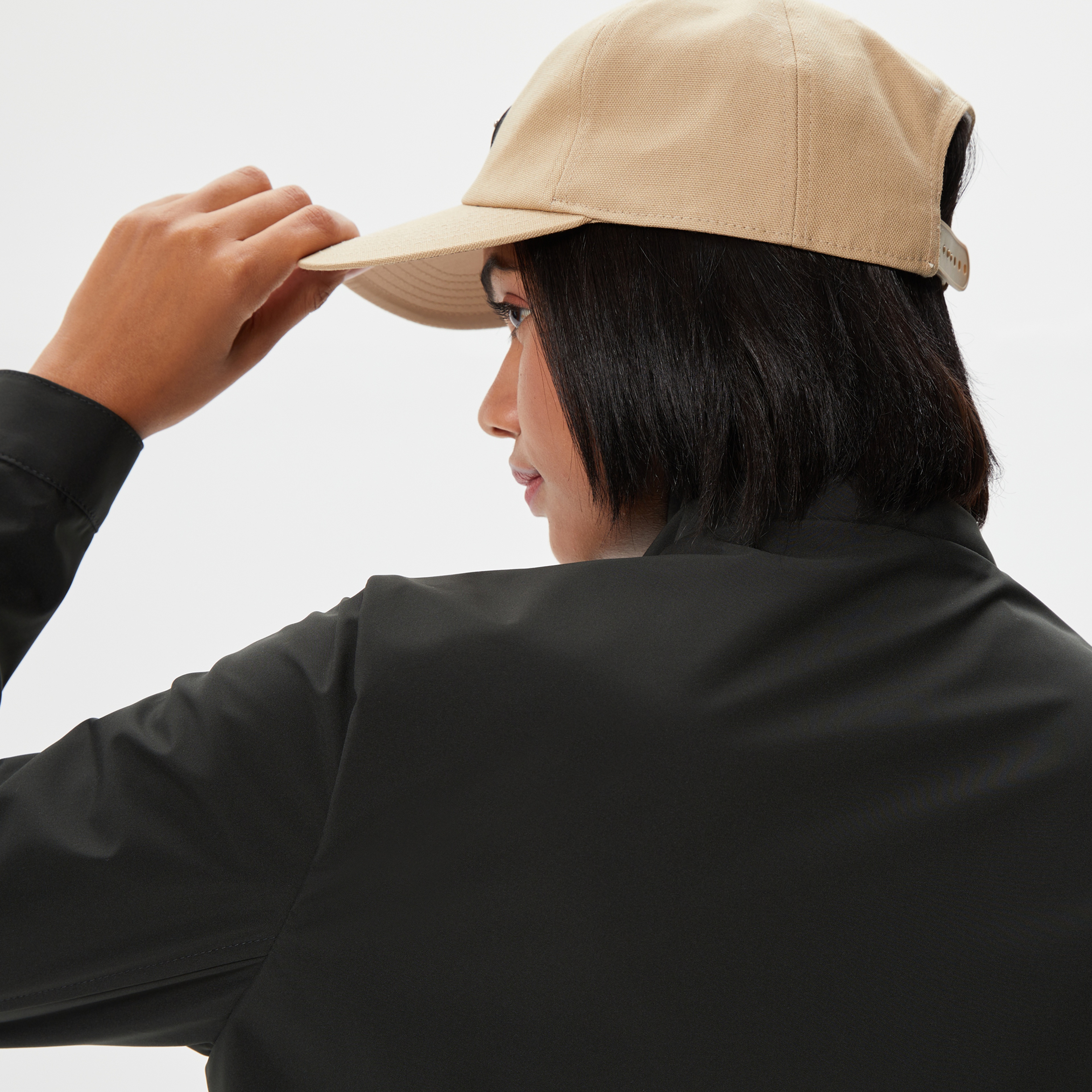 Kadın Kapüşonlu Haki Mont