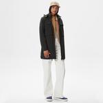 Kadın Kapüşonlu Haki Mont