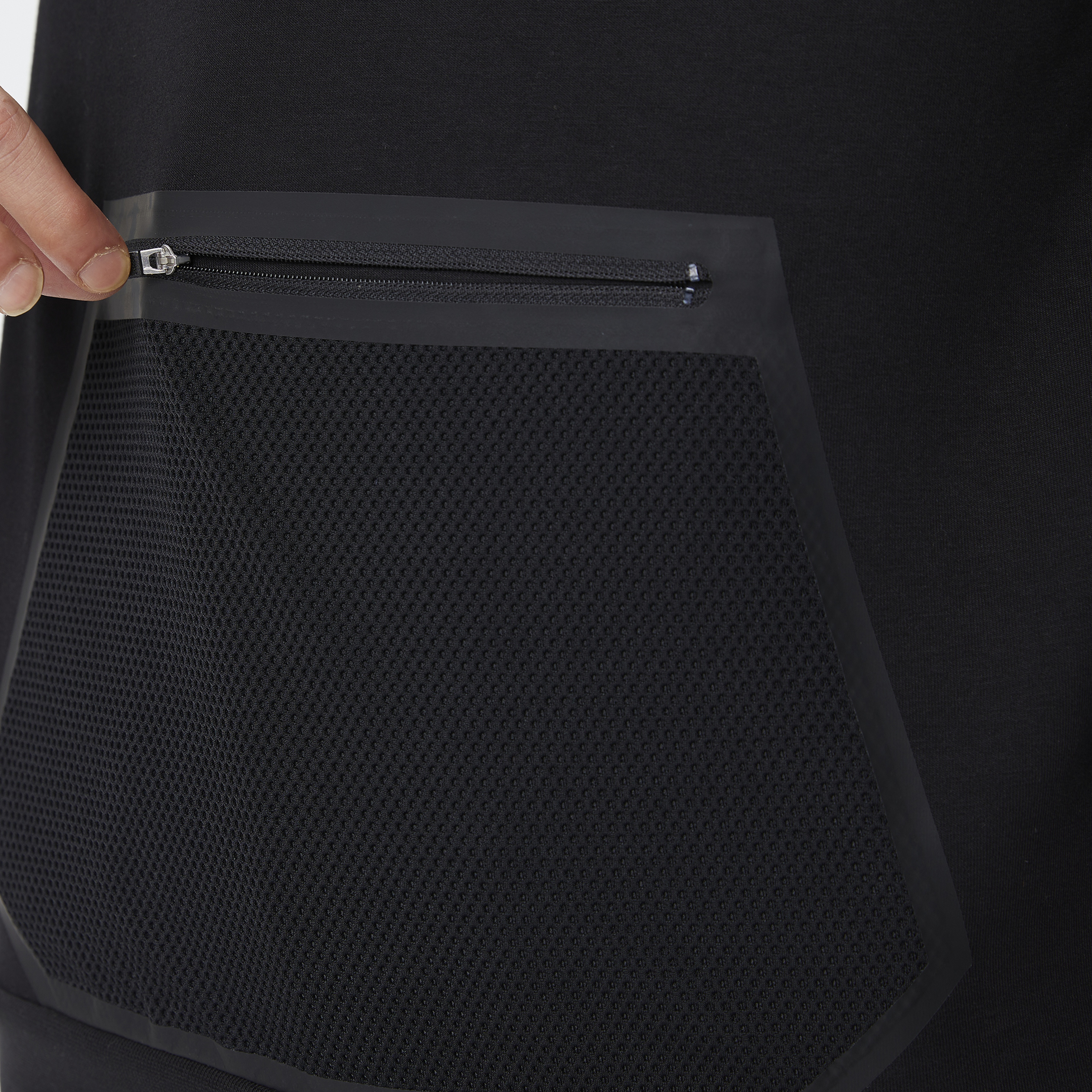 Erkek Slim Fit Kapüşonlu Siyah Sweatshirt