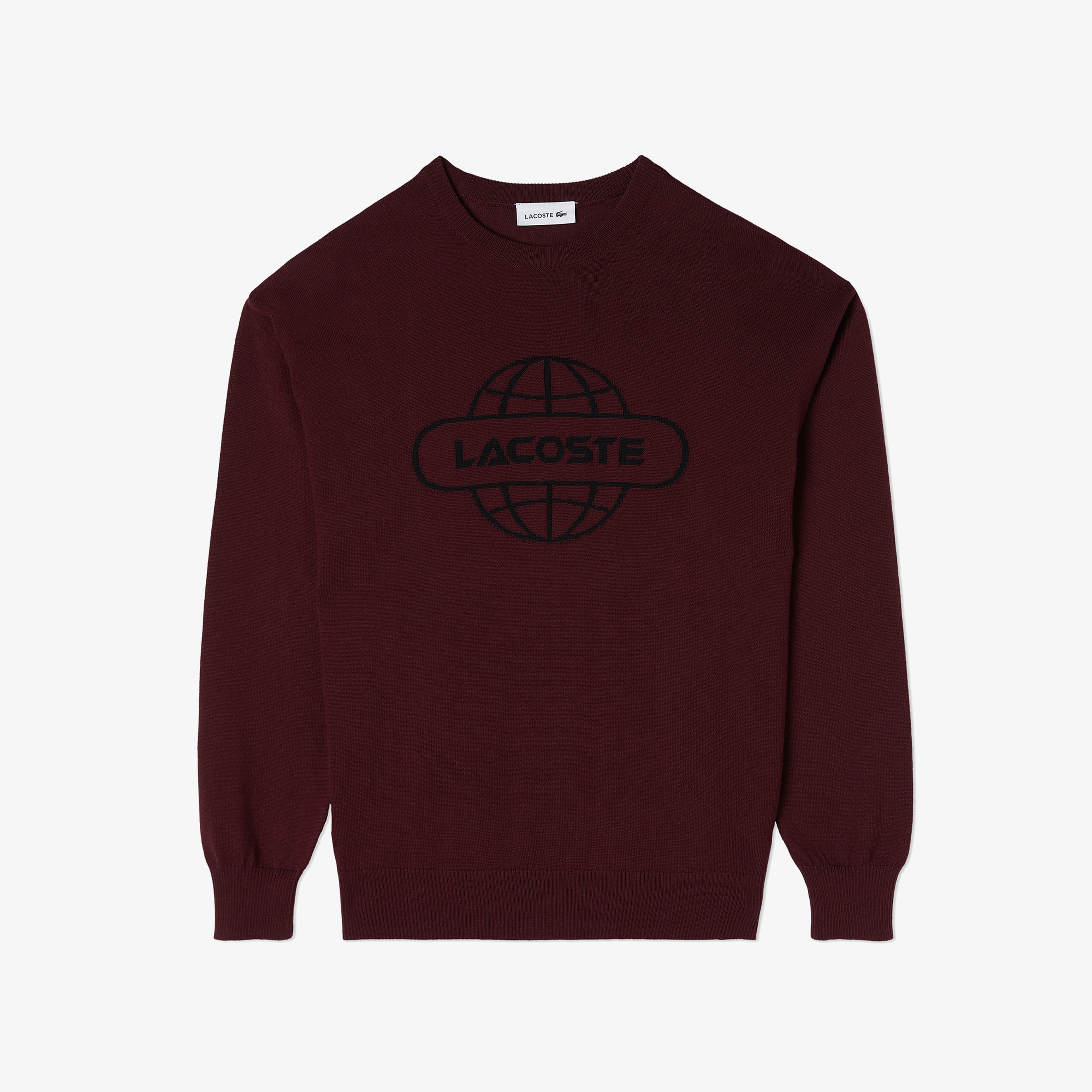 Kadın Regular Fit Bisiklet Yaka Baskılı Kırmızı Kazak