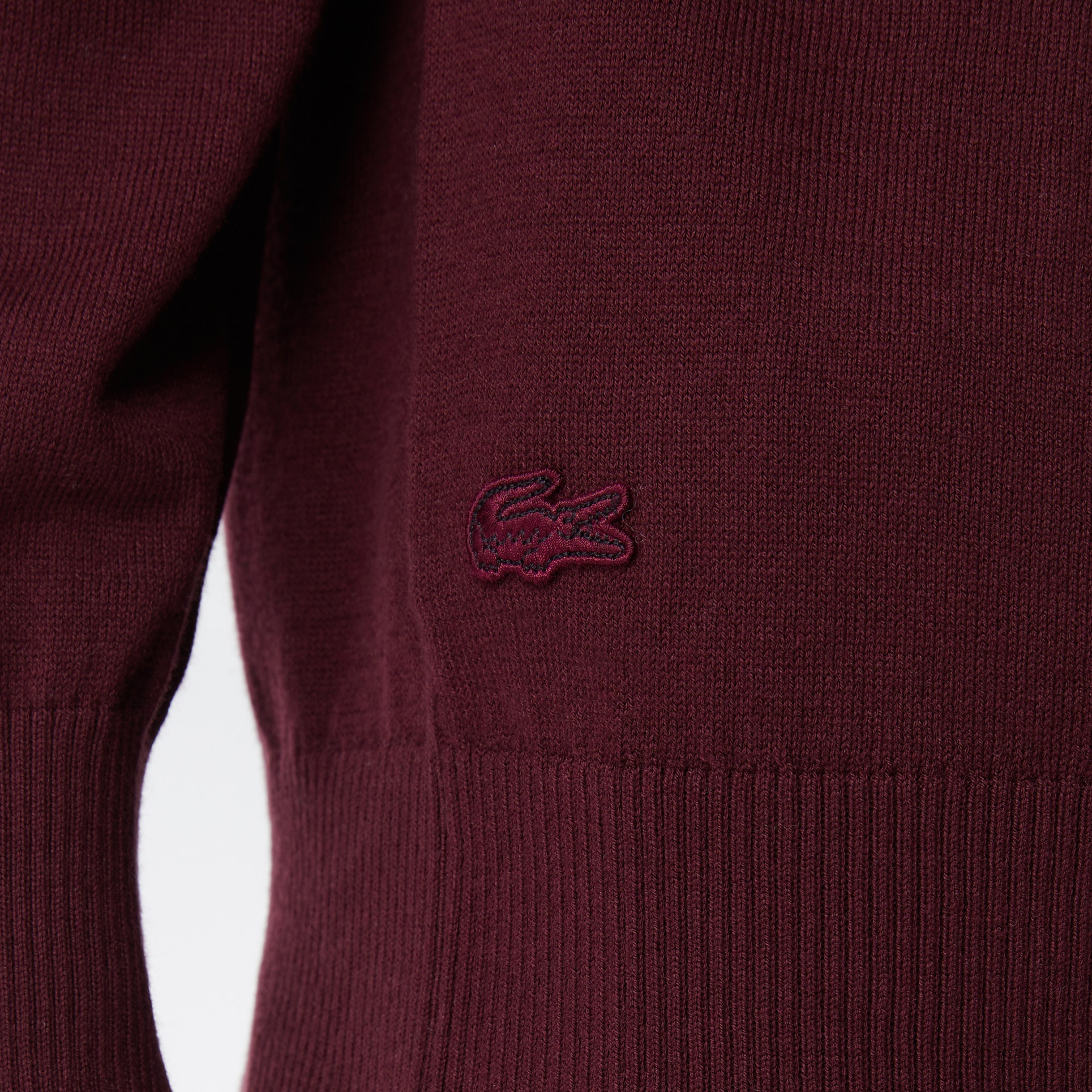 Kadın Regular Fit Bisiklet Yaka Baskılı Kırmızı Kazak