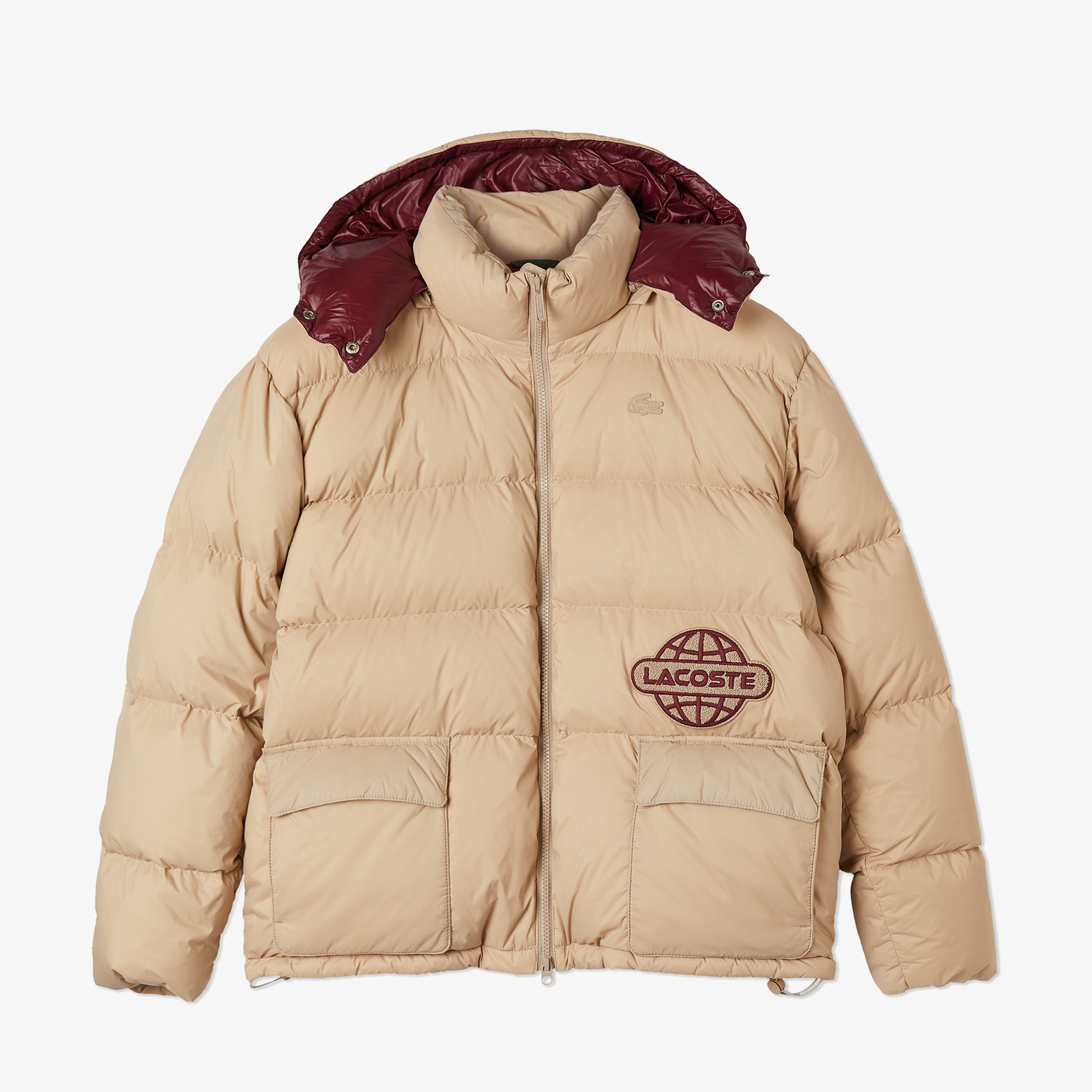 Kadın Kapüşonlu Kapitone Kahverengi Mont