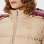 Kadın Kapüşonlu Kapitone Kahverengi Mont