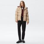 Kadın Kapüşonlu Kapitone Kahverengi Mont