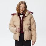 Kadın Kapüşonlu Kapitone Kahverengi Mont