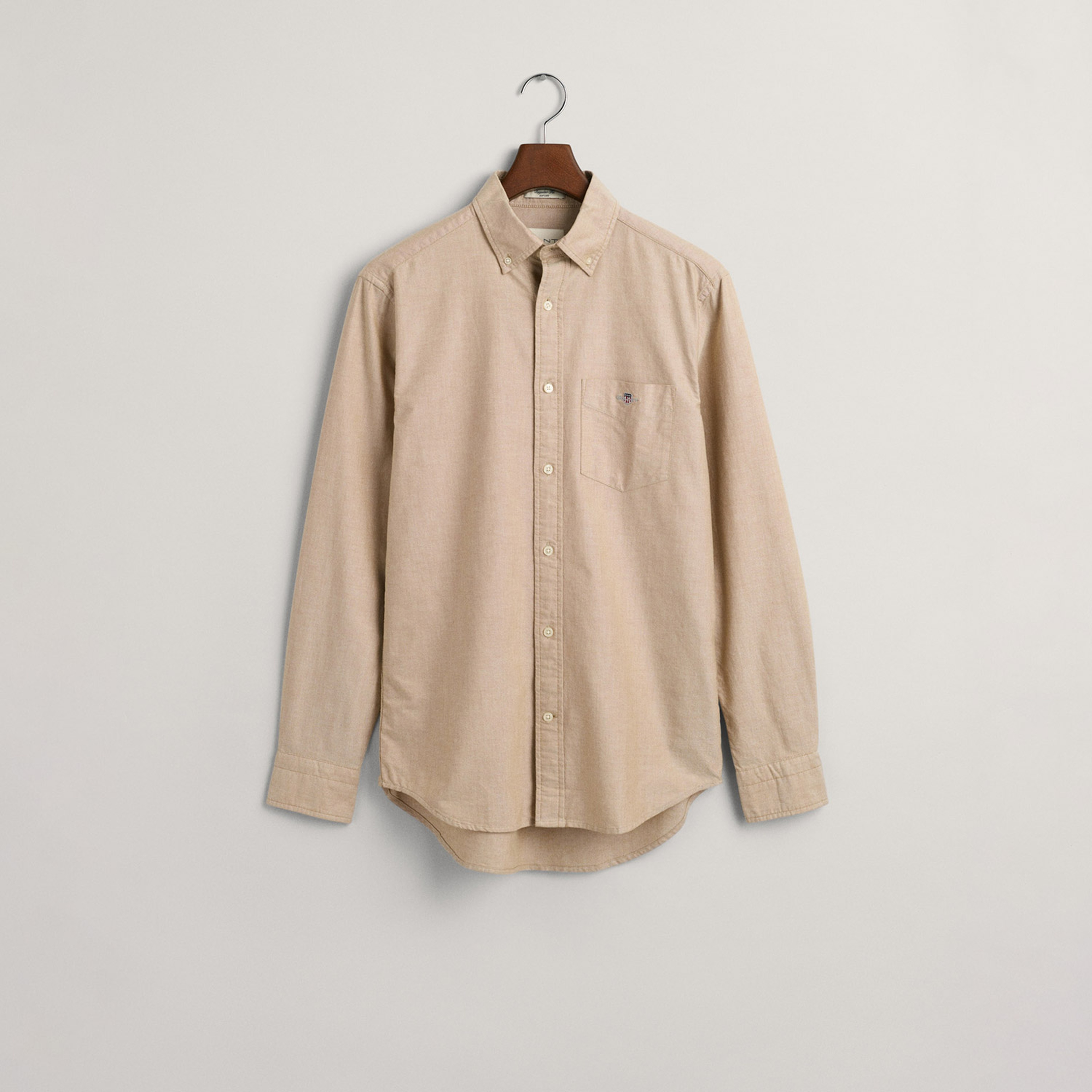 GANT Erkek Kahverengi Regular Fit Düğmeli Yaka Oxford Gömlek