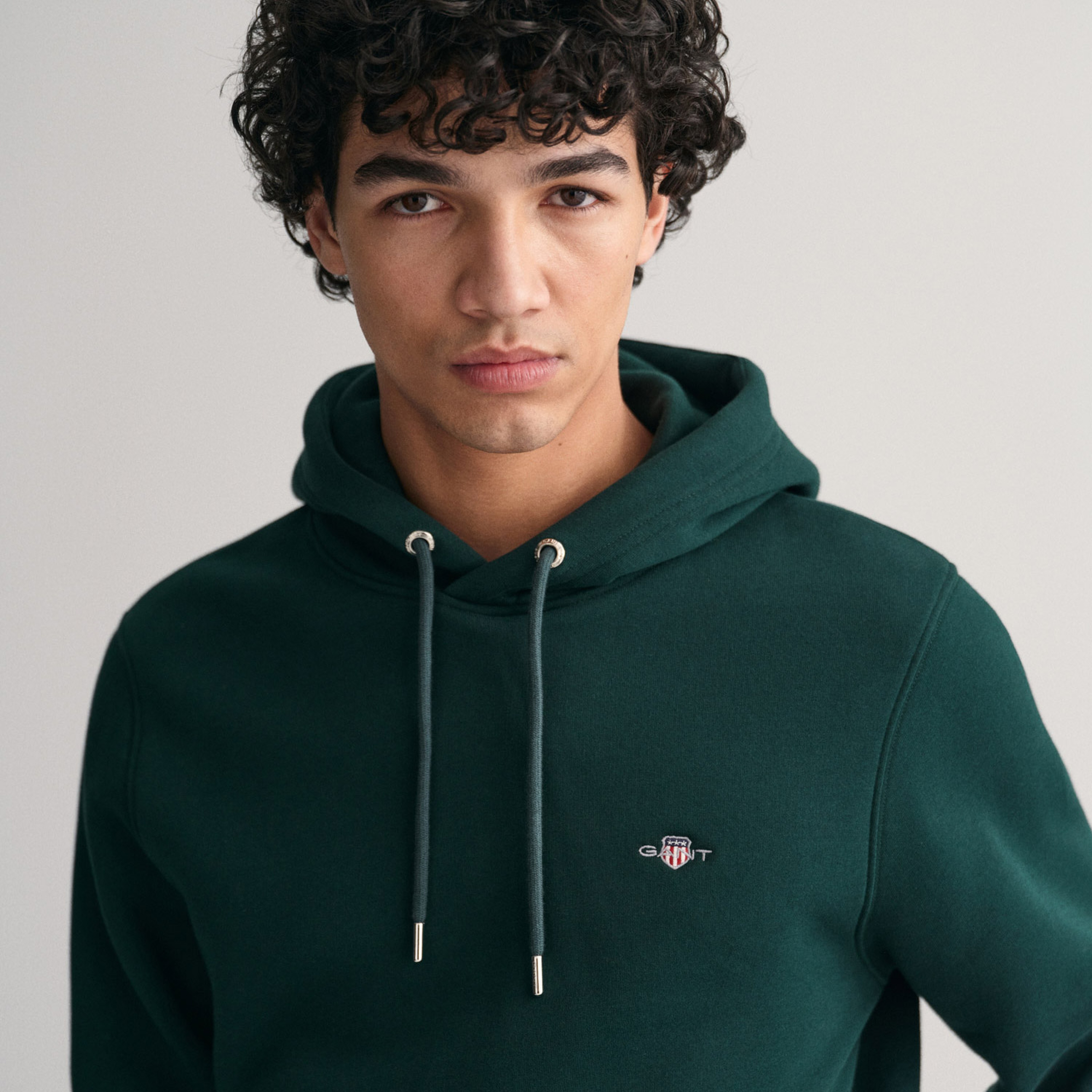 Gant Erkek Yeşil Regular Fit Kapüşonlu Sweatshirt