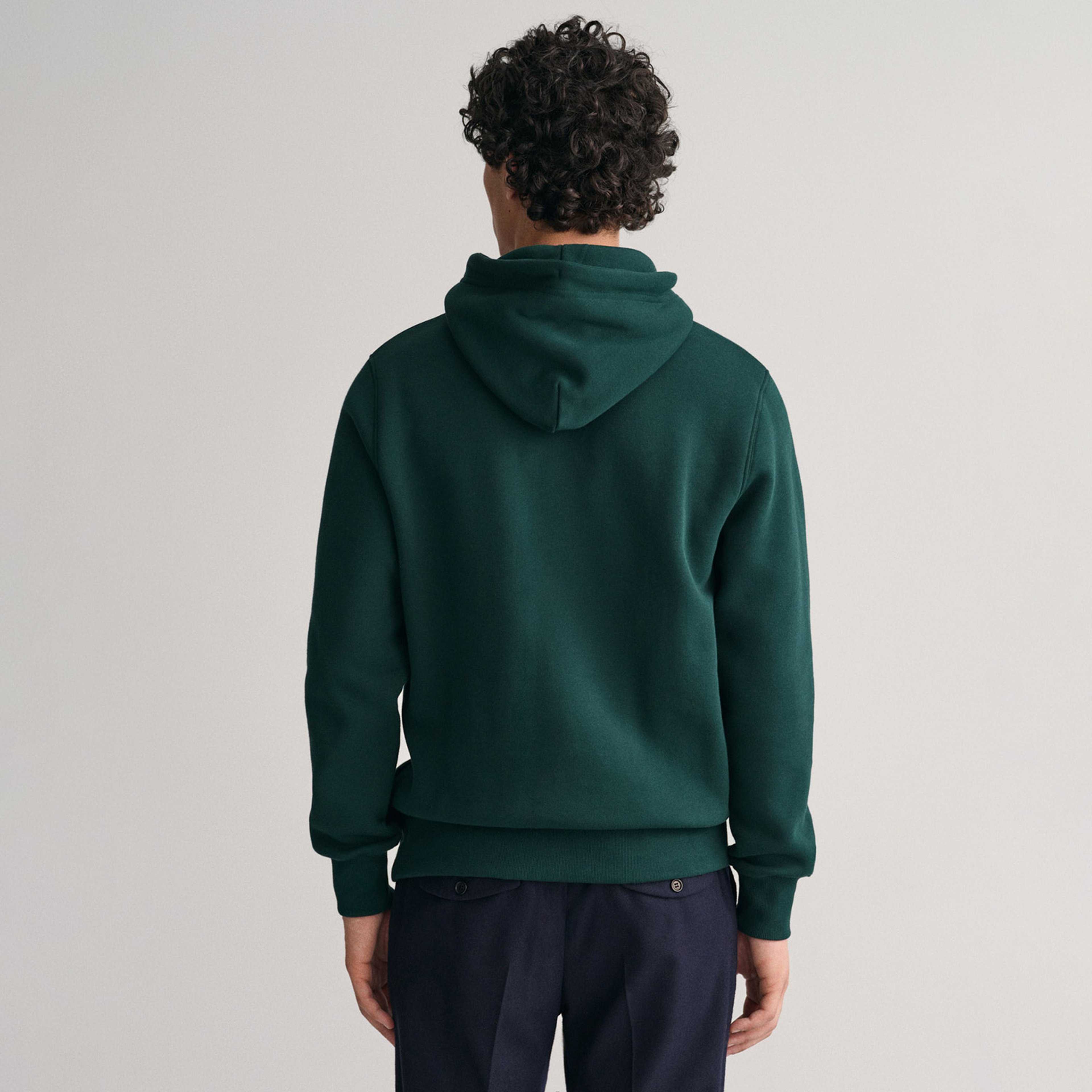 Gant Erkek Yeşil Regular Fit Kapüşonlu Sweatshirt