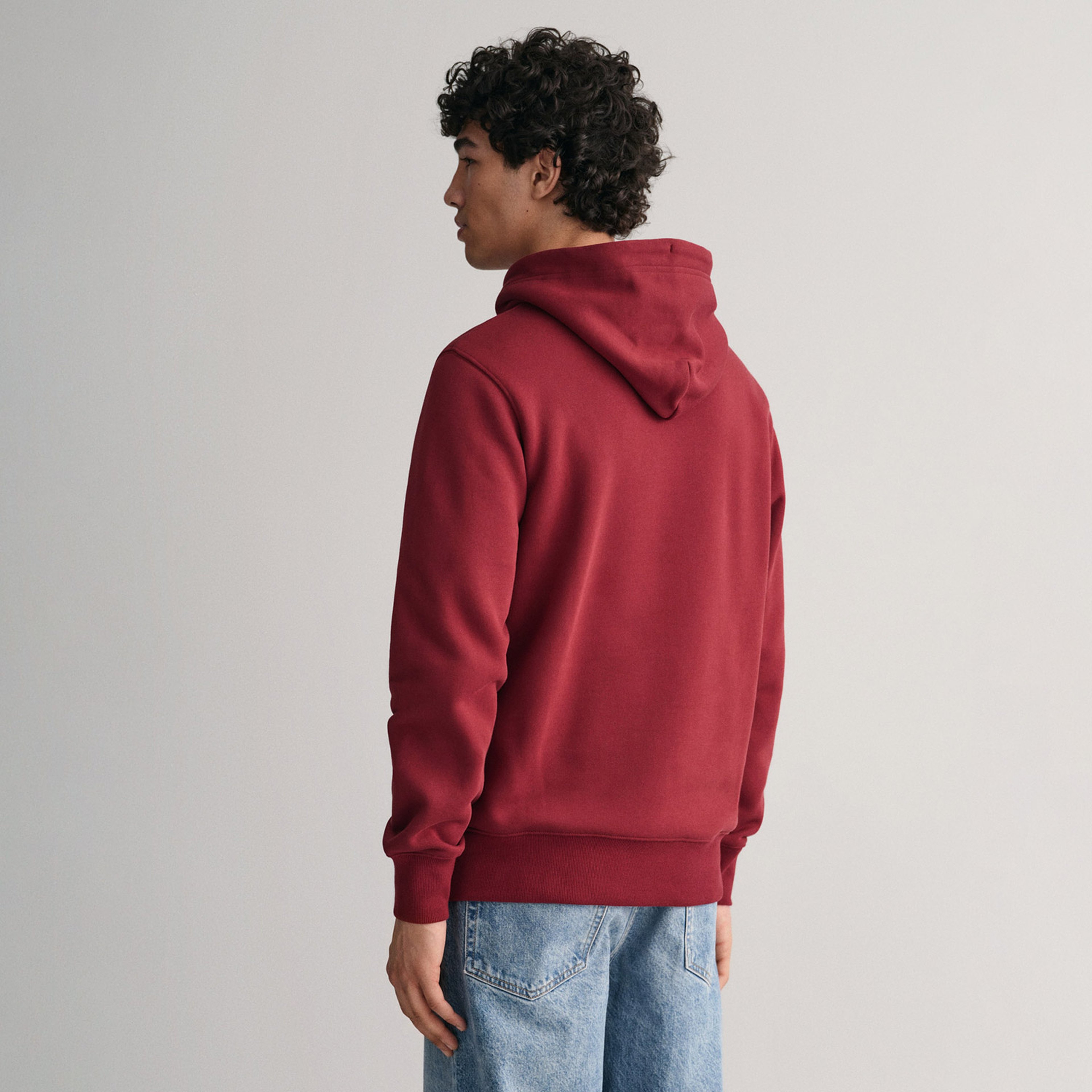 GANT Erkek Bordo Regular Fit Kapüşonlu Sweatshirt