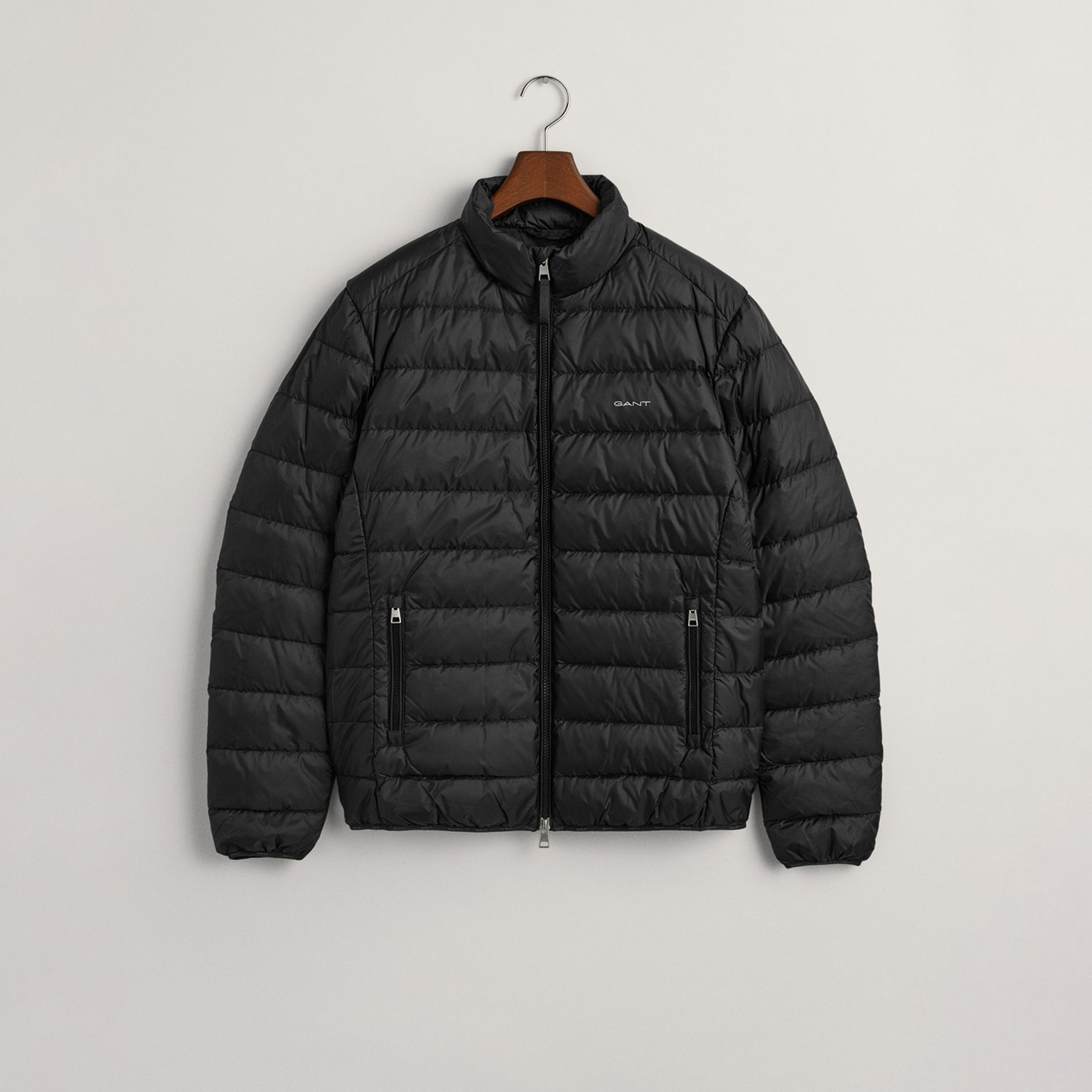 GANT Erkek Siyah Dik Yaka Kapitone Mont