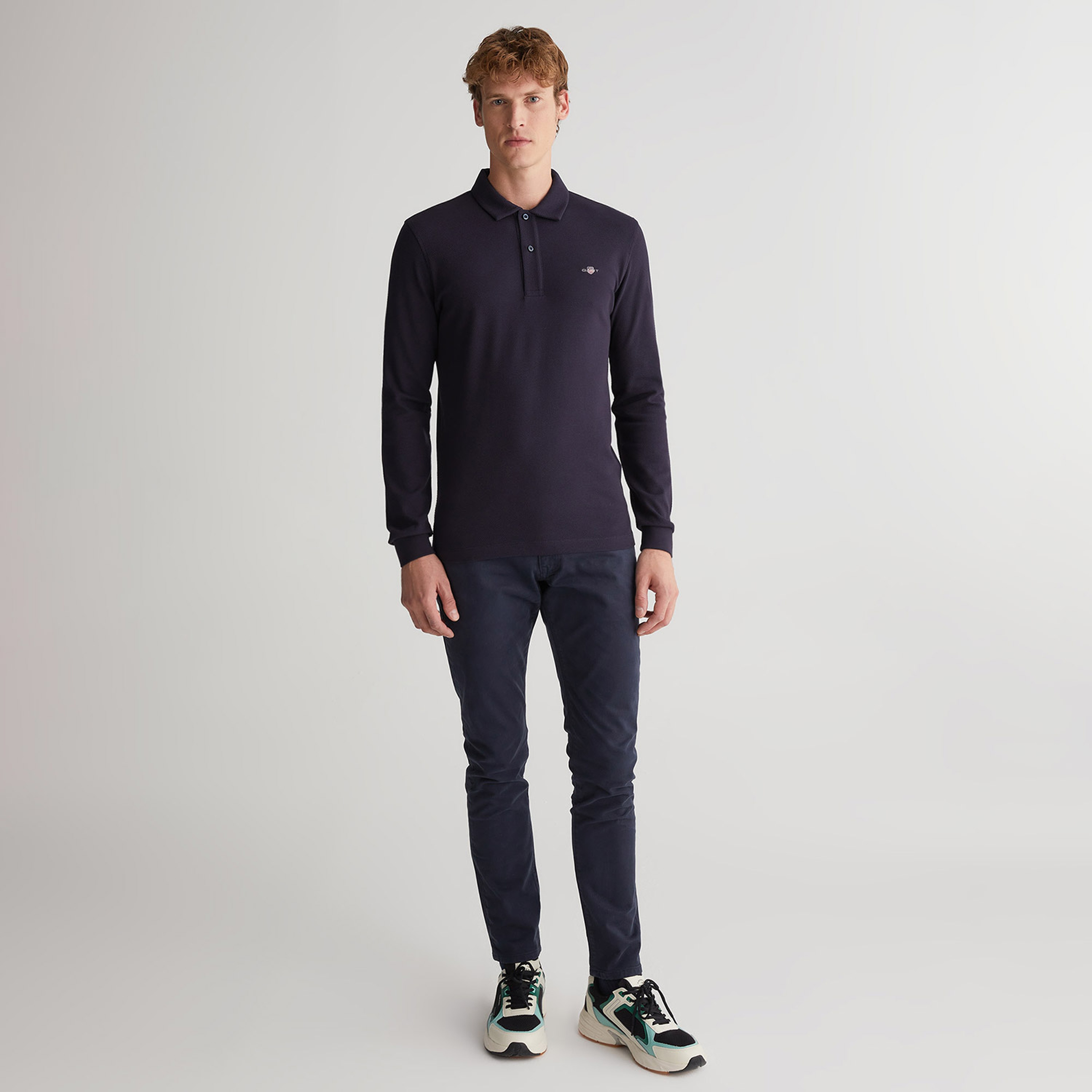 GANT Erkek Lacivert Regular Fit Logolu Polo