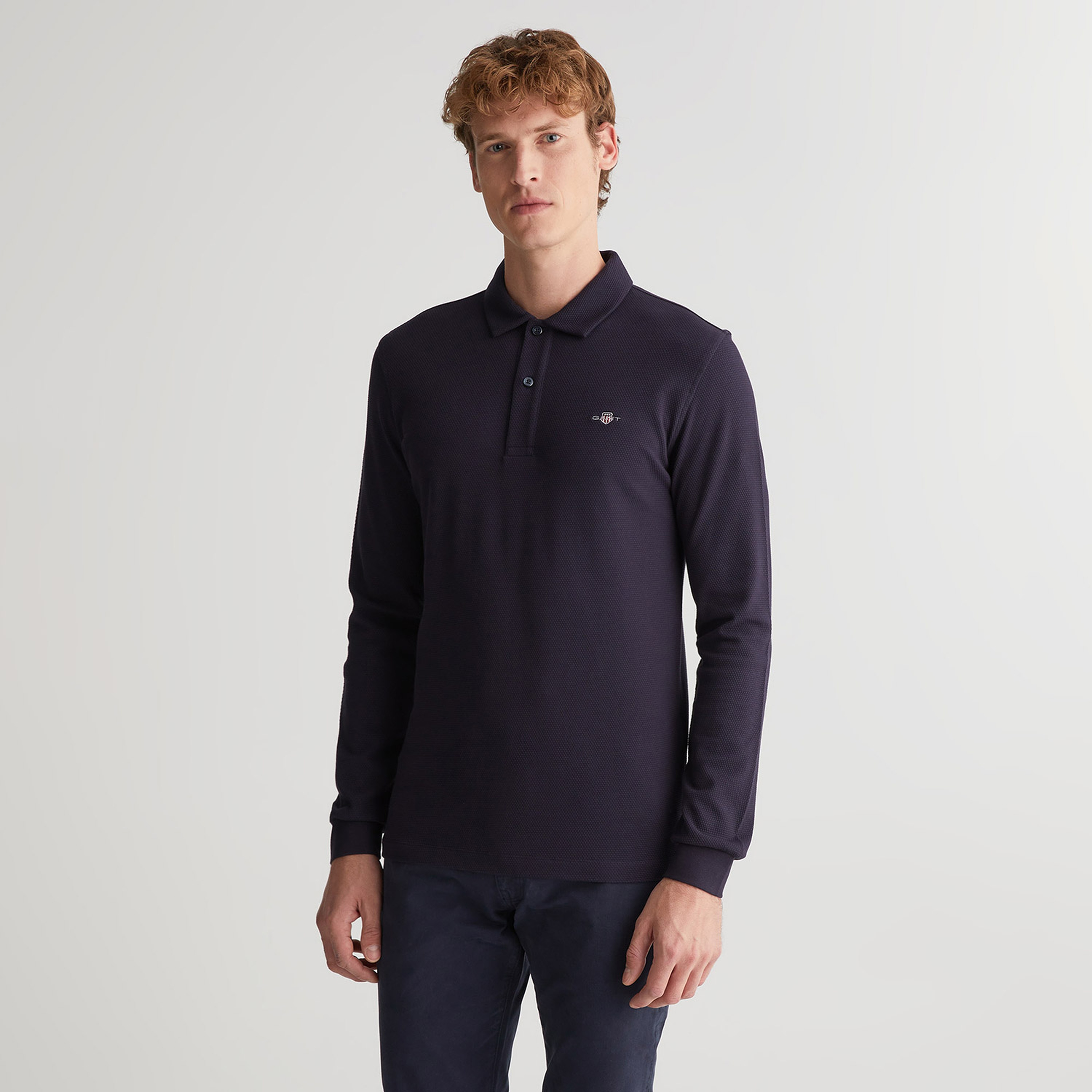 GANT Erkek Lacivert Regular Fit Logolu Polo