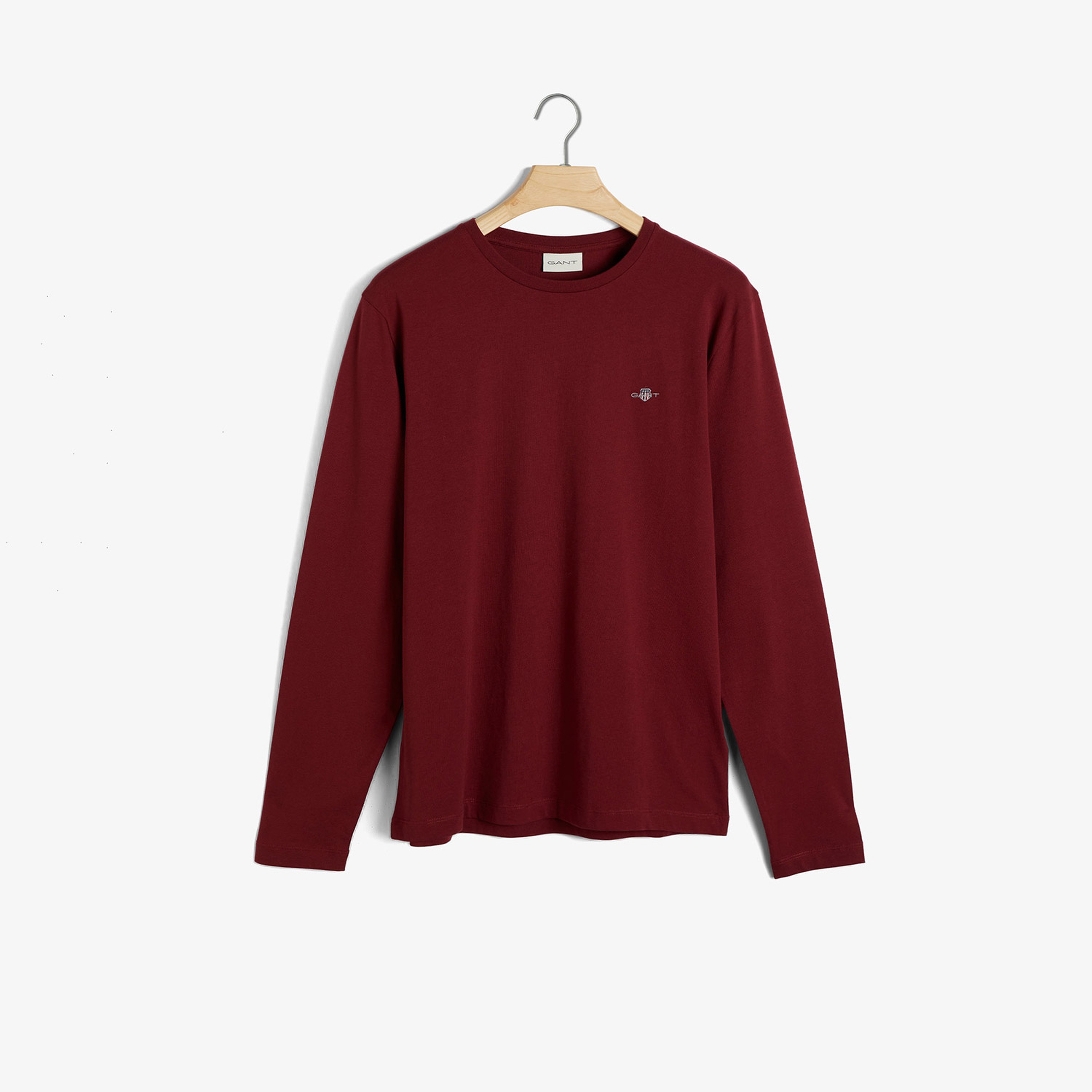 GANT Erkek Bordo Regular Fit Bisiklet Yaka T-Shirt